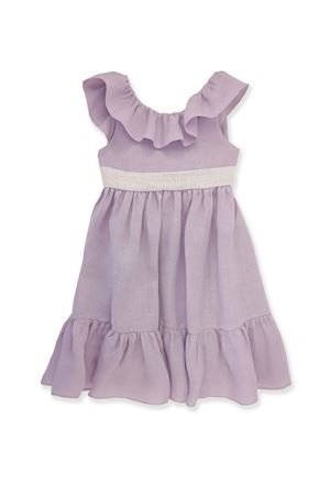 Light lilac linen unlined dress LA STUPENDERIA KIDS | TJAB72D35D52.